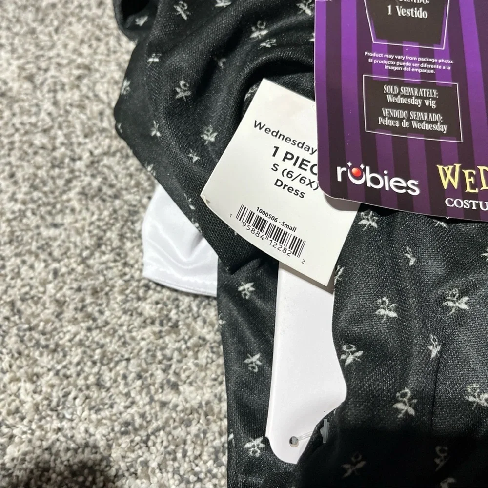 Addams Girl Halloween Costume Wednesday Addams Dress Youth Girls S 6/6x - Picture 3 of 8